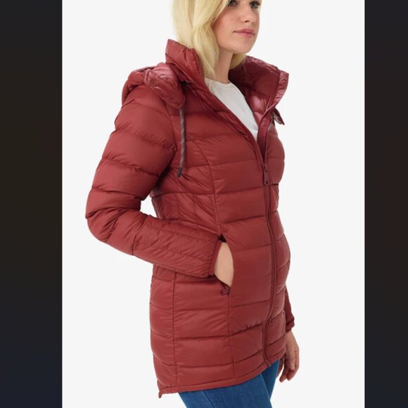 NEW Lole Claudia Down  puffer Jacket - 650 Fill Power in Tuscan Red 1225 6s3 - Picture 3 of 12